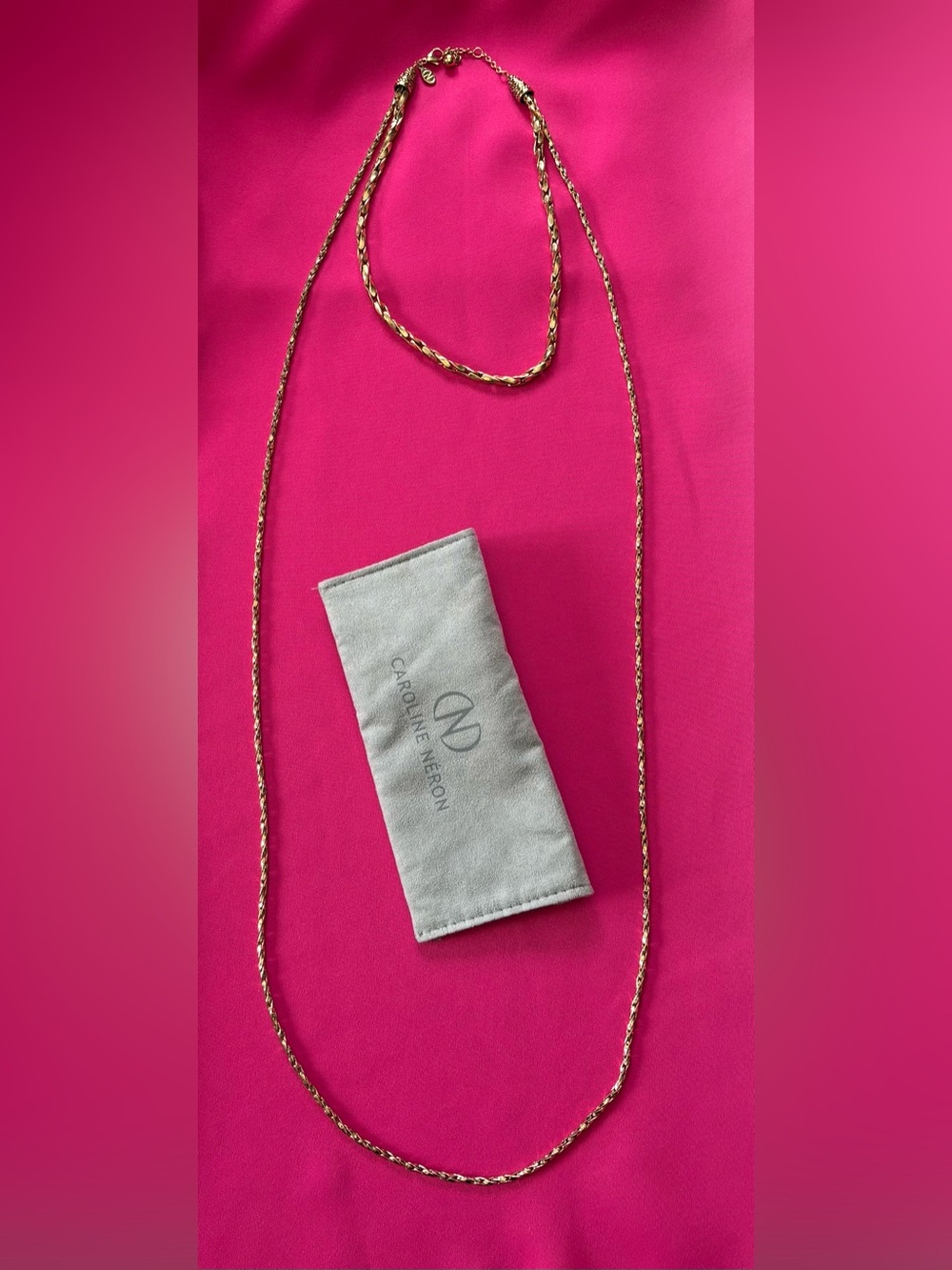 Caroline Néron, Acolyte Gold Tone Layered Double Strand Chain Necklace